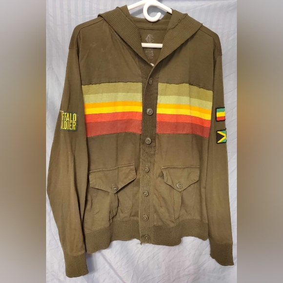 Bob Marley Other - Bob Marley Buffalo Soldier Jacket with hood in XL